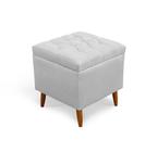 Puff Decorativo Isis Suede Branco - MeuLar Decorações - Meu Lar Decorações de Ambiente