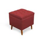 Puff Decorativo Isis Suede Vermelho - MeuLar Decorações - Meu Lar Decorações de Ambiente