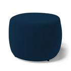 Puff Decorativo Living Aisha Orgânico Veludo Azul Marinho - Desk Design