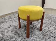 Puff Decorativo Mesinha Amarelo 18 Beth