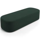 Puff Decorativo Orgânico Para Living Quarto 140cm Doha W01 Suede Verde Musgo - Lyam Decor