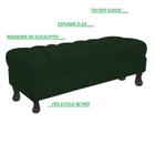 Puff Decorativo Retro Luiz XV sem Baú Suede Verde 1,2 M - ATUAL ESTOFADOS