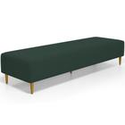 Puff Decorativo Sala de Estar Bali W01 Pés Palito 190x60cm Suede Verde Musgo - Lyam Decor