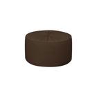 Puff Decorativo Sala De Estar Round PU Marrom G45 - Gran Belo