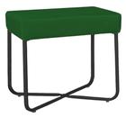 Puff Decorativo Unna Base Preto Veludo Verde - Montanaris Decor - MD MONTANARIS DECOR