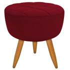 Puff Maitê Decorativo Sala De Estar Suede Marsala - Maitê Moda Casa