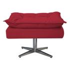 Puff Opala Base Giratória de Metal Sala Decor Quarto Recepção Suede Vermelho - DAMAFFE MÓVEIS