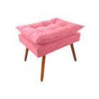 Puff Opala Premium Almofadada para Decoracao Sala de Estar Veludo Rose - IDEAL DECOR