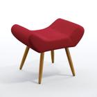 Puff Polar Para Sala de Estar Sued Vermelho Aradecor