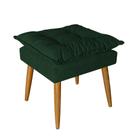 Puff Puf Banqueta Opala Para Quarto Sala Recepção Suede Verde - Ninho Decor