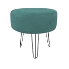 Puff Puf Banqueta Para Sala Azul Tiffany Turquesa Moderno - Decore.Com