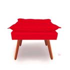 Puff Puf Decorativo Opala Para Quarto,Sala Suede Vermelho