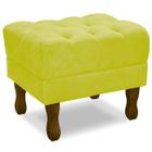 Puff Puf Retro Capitone 52x44cm Suede Amarelo MPassos