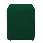 Puff Quadrado Cubo Decorativo Em Suede Verde Para Sala