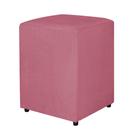 Puff Quadrado Rosa - Vallisa Decor