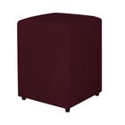 Puff Quadrado Suede Bordo - Belliv Decor