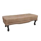 Puff Recamier Retrô Luis Xv Captonê Para Quarto Vicenza 140cm Suede Bege S04 - D'rossi