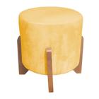 Puff Redondo Arthur Suede Veludo