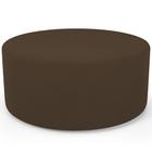 Puff Redondo Orgânico para Living 90cm Lola W01 Suede Marrom - Lyam Decor