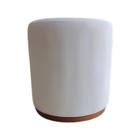 Puff Redondo Saturno Bouclé Off White - TNA Decor