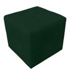 Puff Retangular Elo para Sala e Quarto Suede Verde - LH Decor - Los Hermanos Decor