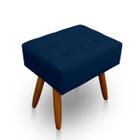 Puff Retangular New para Sala e Quarto Suede Azul - LH Decor