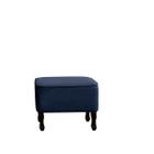 Puff Teles Decorativo para Sala Quarto Tecido Suede Cor Azul Marinho