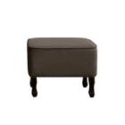 Puff Teles Decorativo Sala de Estar Suede Marrom Claro - Maitê Moda Casa