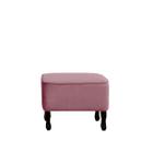 Puff Teles Decorativo Sala De Estar Suede Rosa - Maitê Moda Casa