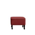 Puff Teles Decorativo Sala De Estar Suede Vermelho - Maitê Moda Casa