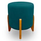 Puff Thor Luxo para Sala e Quarto Suede Azul Turquesa - Jylcrom - Jylcrom Store