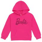 Pulôver de lã Barbie para meninas com capuz rosa 5T