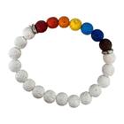 Pulseira 7 Chakras Pedras Vulcânicas - Escolha A Cor