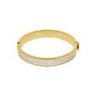 Pulseira Articulada Feminina e Masculina Com Resina Perola 68MM LadyLu