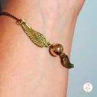 Pulseira Bijuteria Pomo de Ouro - Inspirado em Harry Potter - Cor Bronze