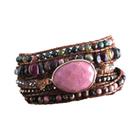 Pulseira Boho Feminina Artesanal com Pedras Naturais - 5 Fios