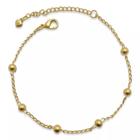 Pulseira Bolinhas Lisas Banhada a Ouro 18K