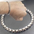 Pulseira Bracelete Aço Inox Veneziana 5mm 17 a 22cm