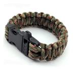 Pulseira Bracelete Paracord Masculino, Tático, Militar, 6x1 Faca