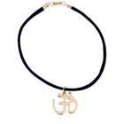 Pulseira camurça com Mantra Om 18mm Simbolo Meditação Yoga - Sunshine Cristais