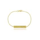 Pulseira Chapada Personalizada Com Data Iniciais Folheada