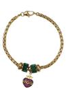 Pulseira com berloques  em ouro 18k amarelo com 20cm.Rosangela lima joias