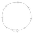 Pulseira com Bolinhas Feminina 18cm 2.0 grama em Prata 925