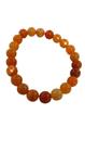 Pulseira Com Esferas De 8 Mm Pedra Cornalina Boas Energias