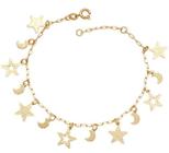 Pulseira Com Estrelas E Luas Jateadas