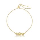 Pulseira Com Nome Gravado E Fecho De Gravata Folheado Em Ouro 18k