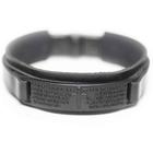 Pulseira Couro Masculina Livrai me de Todo Mal - Black Edition