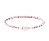 Pulseira De Berloques material sintético Rosa Fecho Banho Prata