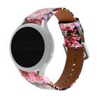 Pulseira de Couro compativel com Samsung Galaxy Watch 4, Galaxy Watch 4 Classic, Galaxy Watch 5, Galaxy Watch 5 PRO (Flores)