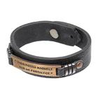 Pulseira de Couro Preta Tudo Posso Naquele que me Fortalece Paul Western 29741